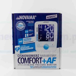 Ciśnieniomierz elektroniczny z zasilaczem NOVAMA COMFORT+ AF I IHB wykrywa migotanie przedsionków